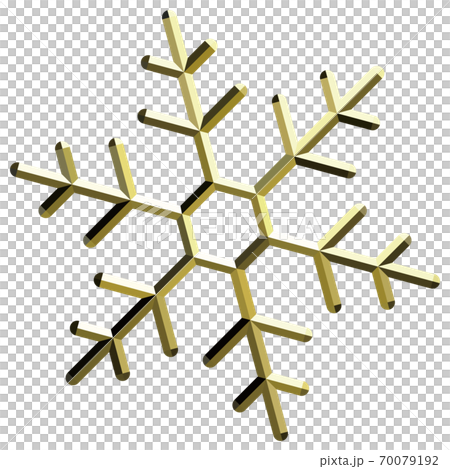 矢量圖的三維雪晶金背景透明 矢量圖的三維雪晶金背景透明 70079192