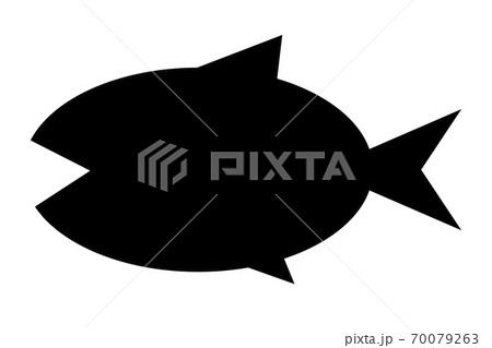 魚のシルエット 70079263