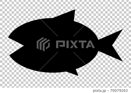 魚のシルエット 70079263