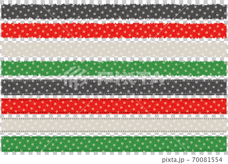 Dot pattern tape style line set Christmas color 70081554