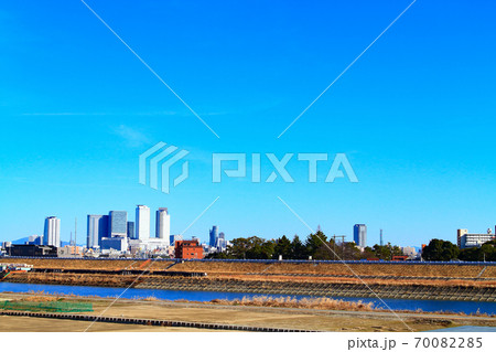 名古屋市、名古屋駅前超高層ビル群の風景 名古屋市、名古屋駅前超高層ビル群の風景 70082285