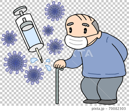 Inoculation of new corona vaccine (old man) 70082303