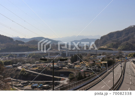 圏央道相模原ic付近の風景 神奈川県相模原市 の写真素材