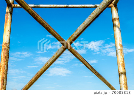metal cross against the blue sky metal cross against the blue sky 70085818