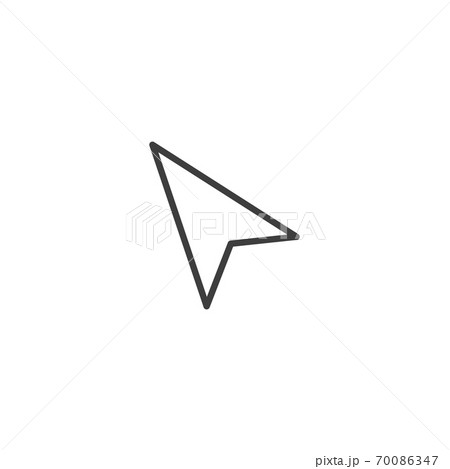Triangle cursor click icon symbol. Premium quality isolated pointer element in trendy style. Stock vector illustration isolated on white background. 70086347