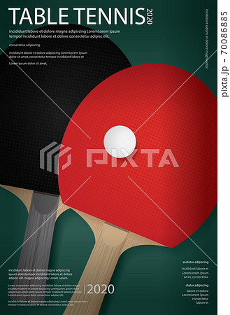 Pingpong Table Tennis Poster Template Vector Illustration Pingpong Table Tennis Poster Template Vector Illustration 70086885