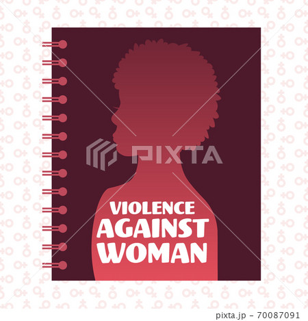 terrified girl silhouette stop violence and aggression against woman concept 70087091