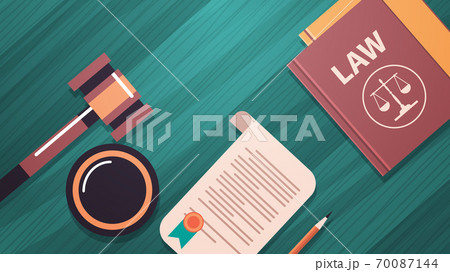 gavel and judge book on wooden table legal law advice and justice concept 70087144