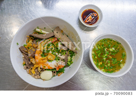 Tasty Cambodia noodle with shrimp and pork 70090083