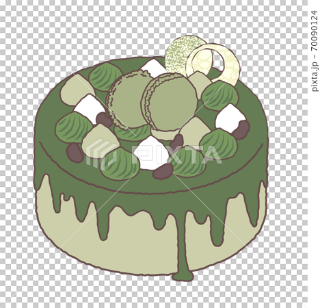 抹茶ケーキイラスト登録