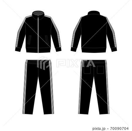上下セット ジャージ スポーツウェア トレーニングウェア テンプレートイラストのイラスト素材