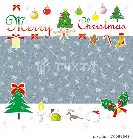 クリスマス素材 ツリーのーナメントのフレーム 70095643