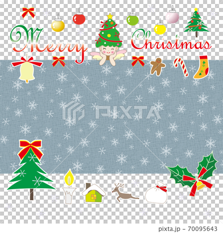 クリスマス素材 ツリーのーナメントのフレーム 70095643