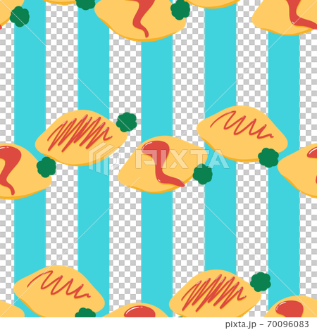Omelet rice seamless pattern stripe Omelet rice seamless pattern stripe 70096083