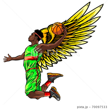 Basketball player. Vector illustration created in topic Second wind 70097533