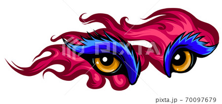 Animal Eye Vector Illustration in white background 70097679