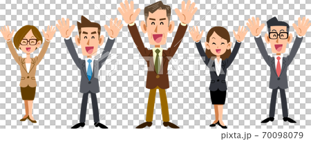 一個業務團隊,以老年人為中心,舉手歡喜 一個業務團隊,以老年人為中心,舉手歡喜 70098079