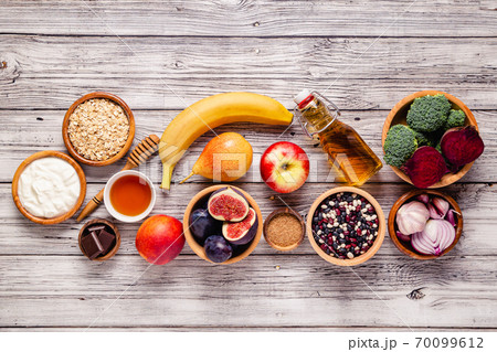 Products for healthy bowel. Natural food for gut. 70099612