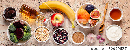 Products for healthy bowel. Natural food for gut. Products for healthy bowel. Natural food for gut. 70099627