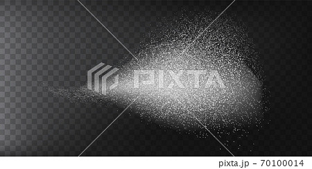 Transparent water spray mist of atomizer or smoke, paint dust particles. Vector illustration 70100014