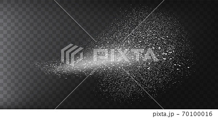 Transparent water spray mist of atomizer or smoke, paint dust particles. Vector illustration 70100016