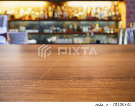 Table Top Counter Bar Shelf Cafe Restaurant の写真素材