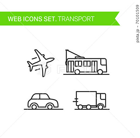 Transport. Thin line icons vector set 70101509