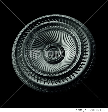 Sci-Fi Industrial Element Isolated On Black Background 70102160