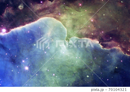 Outer space art. Starfield. Elements of this image furnished by NASA. 70104321