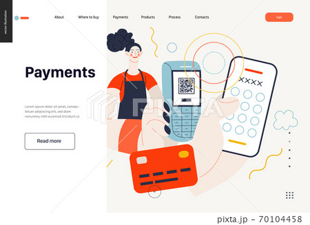 Business topics - payments, web template 70104458