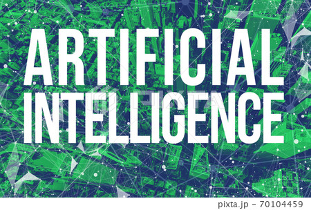 Artificial Intelligence theme with abstract network patterns and Manhattan skyscrapers Artificial Intelligence theme with abstract network patterns and Manhattan skyscrapers 70104459