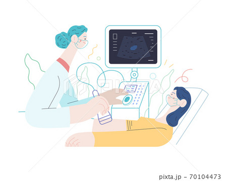 Medical tests illustration - ultrasound 70104473