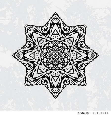 Beautiful and elegant monochromatic and black symmetrical mandala designs on abstract Gray background Beautiful and elegant monochromatic and black symmetrical mandala designs on abstract Gray background 70104914