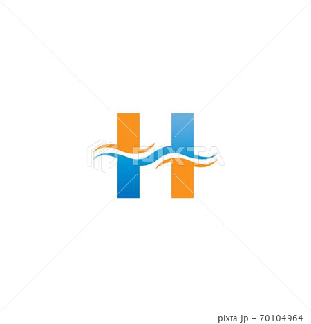 Mix of letter H with wave design 70104964