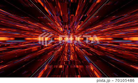 Glitzy Red Techno Spacecraft 4k uhd 3d illustration background 70105486