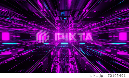 Flashing Ultraviolet Light Spread 4k uhd 3d illustration background 70105491