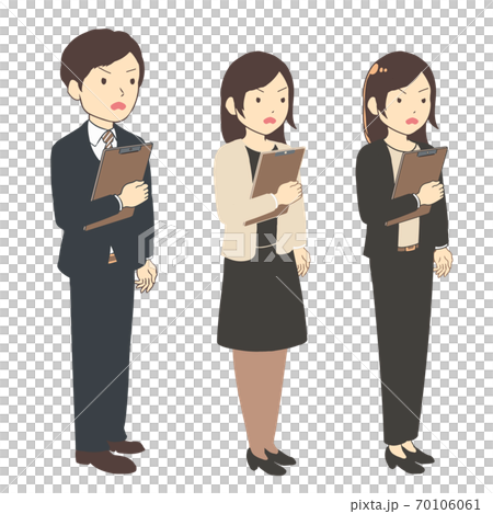 An office worker with documents gets angry (no line) 70106061