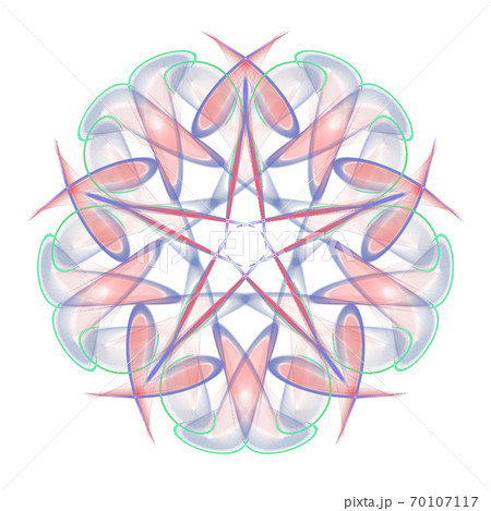 美しい五角形(背景透過PNG)　20201004_005 70107117