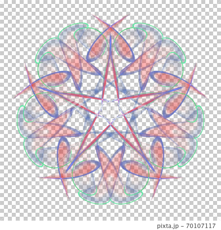 美しい五角形(背景透過PNG)　20201004_005 70107117