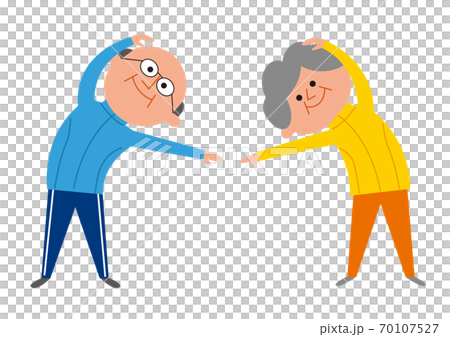 運動すシニア男性と女性 70107527