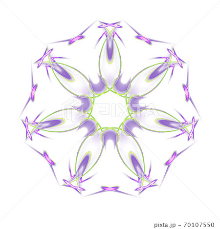 美しい七角形(背景透過PNG)　20201004_004 70107550