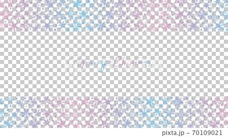 Snowflake background frame gradient - Stock Illustration [70109021] - PIXTA