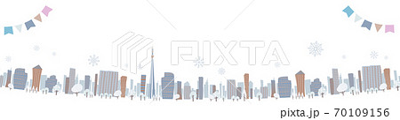 Townscape winter_White back wide 70109156