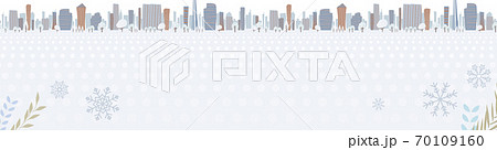 Townscape winter_snow cover wide Townscape winter_snow cover wide 70109160