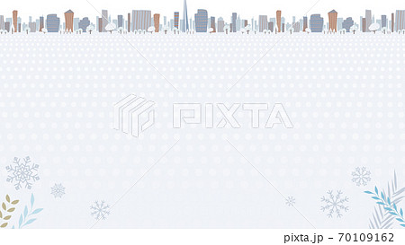 Townscape winter_snow cover 16-9 wide 70109162
