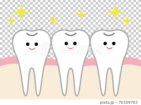 Illustration of healthy and cute teeth 70109703