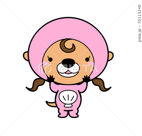 カワウソ 女の子 かわいいのイラスト素材のイラスト素材