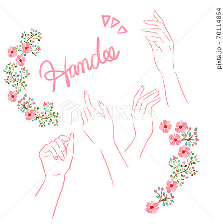 ハンドモデルのカットイラストのイラスト素材 ハンドモデルのカットイラストのイラスト素材