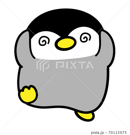 ペンギン ひな 悩む ぐるぐる イラスト素材のイラスト素材