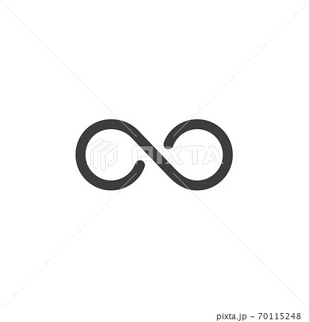 The infinity icon. Infinity symbol. Flat endless concept. Stock vector illustration isolated on white background. 70115248